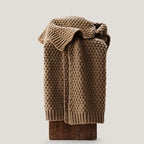 EVERGRACEHOME Chunky Chenille Knit Throw Blanket, 50 x 60, Camel Brown - Image 6