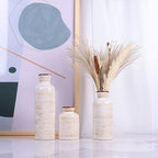 Ceramic Vase Set - 3 Ceramic Small Vases, Farmhouse Country Flower Vase Home Decor, Living Room Decoration, Table Decoration, Fireplace Decor, and Entrance Decorations Centerpieces - Image 5