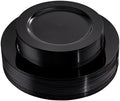 FLOWERCAT 60PCS Black Plastic Plates - Heavy Duty Black Disposable Plates for 30 guests Birthday Party/Wedding/Halloween- Include 30PCS 10.25inch Dinner Plates and 30PCS 7.5inch Dessert Plates by FLOWERCAT