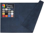 Homaxy PU Faux Leather Placemats for Dining Table, Set of 12, Navy Blue by Homaxy