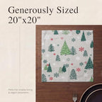 Urban Villa Cloth Napkins Cotton 20x20 (Set of 12) Greentree Print - Image 6
