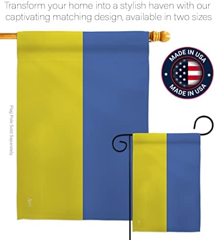 Ukraine Garden Flag - Set with Stand Regional Nationality Nation International World Country Particular Area - House Decoration Banner Small Yard Gift Double-Sided Made in USA 13 X 18.5 - Image 4