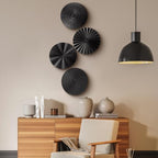 Hicarer 4 Pcs 12 Inch Black Metal Wall Art Decor Modern Sunburst Decor - Image 2