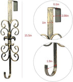 Golden Wreath Hangers for Front Door, Vintage Metal Wreath Hanger, 15.5" Elegant Door Hanger, Door Wreath Hanger for Easter Christmas Halloween Fall Decoration, Welcome Sign Wreath Hangers for Door - Image 6