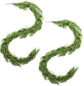 NSBELL 2PCS 6Ft Artificial Norfolk Pine Garlands, Real Touch Winter Pine Garland, Green Artificial Greenery Garland for Table, Mantle, Wall, Indoor, Outdoor Christmas Decorations by NSBELL
