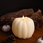 Fall Decorations for Home - Flickering Flameless Wax Pumpkin LED Candle - Image 6