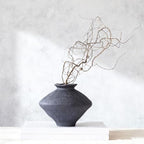 Wabi Sabi Rusty Vintage Vase, 11.4" Tall Wabi Sabi Decor Rustic Farmhouse Pottery Vase for Centerpiece, Textured Pottery Flower Vases for Home Decorative, Table, Living Room (Black, Large) - Image 4