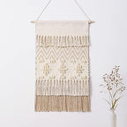 Dremisland Macrame Wall Hanging Macrame Wall Decor Bohemian Beige Tapestry by Dremisland