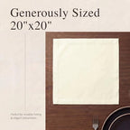 Urban Villa Cloth Napkins Cotton 20x20 (Set of 12) Ivory - Image 6