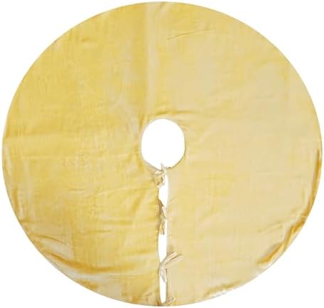 Sophia-Art Christmas Tree Skirt, Luxury Velvet Plush Skirt, Xmas Decoration Holiday Party Décor, Soft Velvet Home Décor Merry Christmas Party Christmas Tree Decorations (Custard Yellow,56 Inch) by Sophia-Art