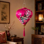 LUOZZY Chinese Hanging Lantern Diamond Paper Lantern Rose Red Home Decor - Image 4