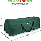 ProPik Rolling Christmas Tree Storage Bag, Fits Up to 9 Ft Tall Disassembled Trees, 28" H X 16.5" W X 60" L, Extra Large Heavy Duty Xmas Storage Container with Wheels & Handles, 600D Oxford (Green) - Image 5