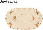 Simhomsen Large Embroidered Oval Fall Autumn Harvest Pumpkins Tablecloth for Thanksgiving (Oval 57×101 inches) - Image 2