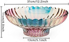 MAGCOLOR 12 inch Diameter Crystal Glass Colorful Fruit Bowl kitchen decor accessories - Image 2