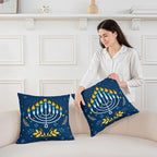 Erosebridal Hanukkah Decorative Pillow Covers, Menorah Chanukah Holiday Throw Pillow Covers 24X24 Set of 2, Hanukkah Gifts Cushion Cases for Couch Bed Sofa Home Decor - Image 3