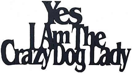 Wall Word Art Decorative Wood Sign for Pet, Dog, Cat, Horse, Pig, Animal Lovers with Fun Sayings and Quotes (Yes I Am the Crazy Dog Lady) by MemoryMatsWordArt