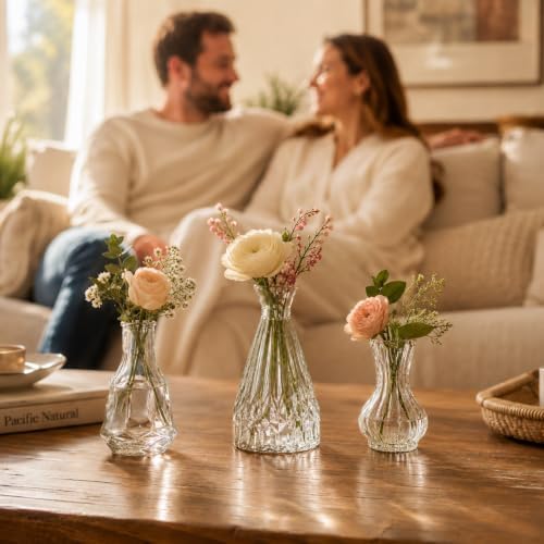 84 Pcs Glass Bud Vases in Bulk, Small Vases for Flowers, Mini Bud Vase Set, Flower Vases for Centerpieces Table Decorations, Wedding, Baby Shower, Home Decor (Clear, 84 PCS) - Image 2