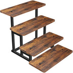 Lilybud--lily Cupcake Stand for 50 Cupcakes, 4 Tier Wooden Risers Display Stands Stepped Dessert Table Display Set with Metal Frame Tiered Tray Stand Serving Trays for Party Farmers Market Display by Lilybud--lily