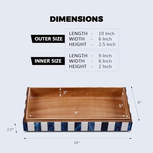 Handicrafts Home Large Decorative Storage Box 12x6– Coffee Table Organizer Box, Modern Home Décor Accent, Keepsake Memory Box, Jewelry Storage Box, Boho Decorative Box with Lid for Shelf, Mantle Decor - Image 2