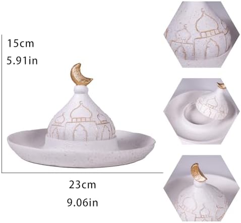 Ramadan Eid Home Decorations for Home 2025 Gold and White Mosque Tower Islamic Eid Mubarak decore - Image 4