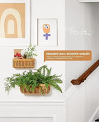 AceList Wall Hanging Basket, Boho Style Hand-Woven Hanging Storage Baskets - Set of 3, Ideal for Boho Room Decor, Kitchen, Garden, and Living Room - Image 5