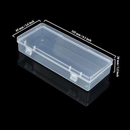 LJY 10 Clear Rectangular Plastic Boxes, 6.1 x 2.6 x 1.2 in for Beads - Image 2