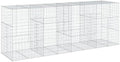 vidaXL Gabion Basket with Cover - Large, Durable, Versatile Outdoor Use - Galvanized Iron, - Freestanding 157.5"x39.4"x59.1" for Landscaping, Privacy Screens by vidaXL