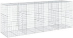 vidaXL Gabion Basket with Cover - Large, Durable, Versatile Outdoor Use - Galvanized Iron, - Freestanding 157.5"x39.4"x59.1" for Landscaping, Privacy Screens by vidaXL