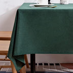 BALCONY & FALCON Rectangle Table Cloth Waterproof Dark Green 57"x118" by BALCONYFALCON