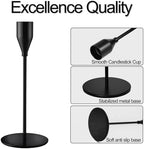 Black Candlestick Holders, Metal Taper Candle Holders,Bulk Set of 27 - Image 3