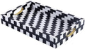Handicrafts Home Resin Inlay White Decorative Serving Ottoman Tray, 17x11 by HandicraftsHome