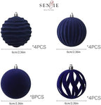 20Pcs Velvet Ornaments for Christmas Tree,2.36In Christmas Ornaments Set - Image 4