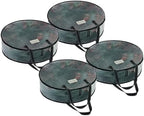 VENO 4 Pack Summer Wreath Storage Container, 36 Inch Clear Wreath Bag, Spring, Christmas Garland Decoration Organizers with Zipper and Durable Handles (Clear, 36"-4 Pack) by Veno