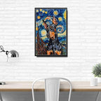 Metal Sign Vintage Tin Sign Doberman Pinscher Starry Night Doberman Sleek in A Night Sky for Home Security Spaces and Seasonal Displays Waterproof Aluminum 12×16 Inches with Metal Frame - Image 3