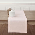 Solino Home 100% Pure Linen Table Runner Pink Hemstitch, 14 x 120 in by SolinoHome