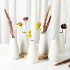 YANLING 6 Pcs White Ceramic Vases for Home Decor, 6 in Modern Ceramic Vase - Image 3