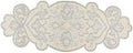 Hand Beaded Silver Ivory Glitz Runner 13x36 Wedding Décor by HomebiaDesigns