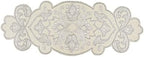 Hand Beaded Silver Ivory Glitz Runner 13x36 Wedding Décor by HomebiaDesigns