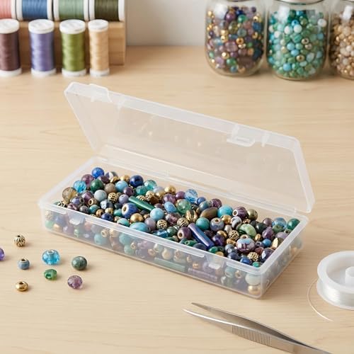 LJY 10 Clear Rectangular Plastic Boxes, 6.1 x 2.6 x 1.2 in for Beads - Image 3