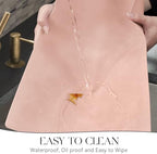 MOSAYT Vinyl Faux Leather Placemats, Set of 8, Pink - Image 4