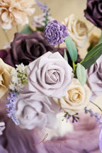 Ling's moment Fake Flowers Box, Lavender & Plum Grand Combo - Image 3