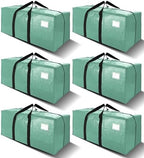 6 Pack Heavy Duty Extra Large Moving Bags W/Backpack Straps - Strong Handles & Zippers, Storage Totes For Space Saving, Fold Flat, Alternative to Box and Bin (40 gal, Teal) by VELVETSURE