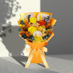 Bonsion Fall Flowers Gifts for Mom, Flower for Delivery, Preserved Roses Bouquets, Birthday Gifts for Women, Mothers Day Flowers for Wife (Orange) - Image 5