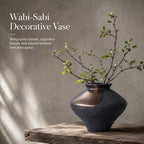 Wabi Sabi Rusty Vintage Vase, 6.3" Tall Wabi Sabi Decor Rustic Farmhouse Pottery Vase for Centerpiece, Textured Pottery Flower Vases for Home Decor, Table, Living Room, Bathroom, Kitchen (6.3 in) - Image 4