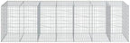 vidaXL Gabion Basket with Cover 137.8"x39.4"x39.4" Galvanized Iron - Image 5