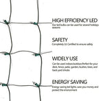 HISHINY Christmas Net Lights Outdoor for Bushes,100LED 5X5ft Connectable Bush Yard Mesh Shrub Net Light Decorations for Party, Holiday, Wedding, Tree,Home Decor(Red White Green) - Image 6