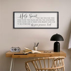 comurdyo Holy Spirit You are Welcome Here Wall Decor Art, 32x12 Inch Black - Image 6