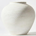 Large White Vase for Centerpieces - 11" Wide Textured Stone Look by RyddeligHome-AestheticHomeDecor