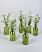 Serene Spaces Living Dark Green Bottle Bud Vase, Apothecary Jars, Centerpiece for Wedding Reception, Elegant Antique Decoration, Mini Flower Vases, 2.25" Diameter & 5.25" Tall, Pack of 48 - Image 2