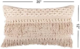 · REDEARTH · Boho Textured Handwoven Throw Pillow Cases - Contructed Frill - Image 2